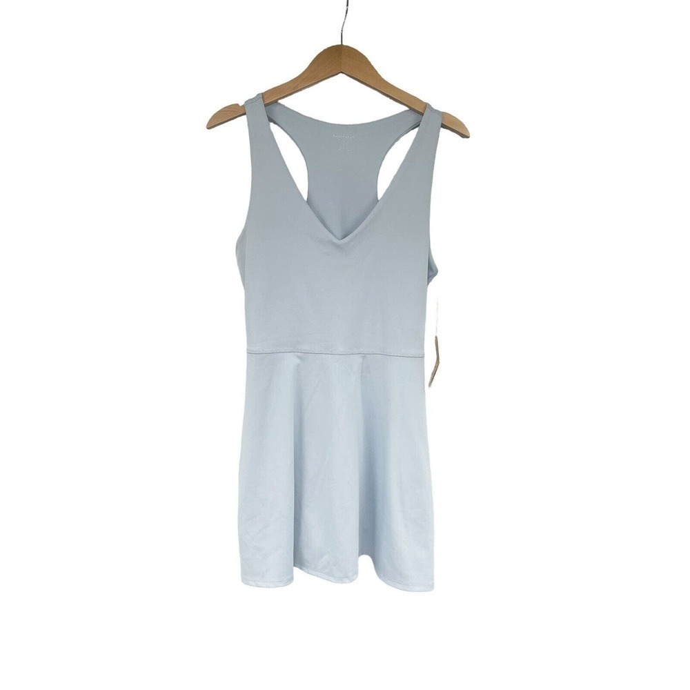 Reformation Light Blue Sleeveless V-Neck Tennis Dress